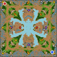 Ashrift — 148×148 Forest battlefield with 4 start locations