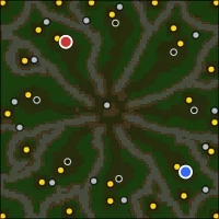Bare Iron — 128×128 Swamp battlefield with 8 start locations