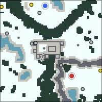 Bleak Cinders — 96×96 Winter battlefield with 5 start locations