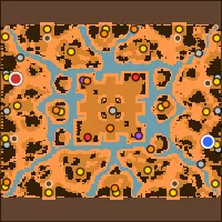 Bleak Scree — 148×148 Wasteland battlefield with 8 start locations