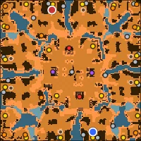 Bonecauseway — 148×148 Wasteland battlefield with 8 start locations