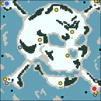 Bonecrag Isle — 128×128 Winter battlefield with 4 start locations