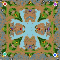 Brinereach — 148×148 Forest battlefield with 4 start locations