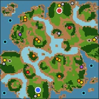 Embercrag — 116×116 Forest battlefield with 4 start locations
