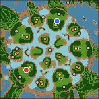 Emberhollow — 152×152 Forest battlefield with 5 start locations