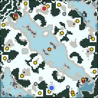 Frostcauseway — 132×132 Winter battlefield with 6 start locations