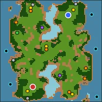 Grim Marches — 98×98 Forest battlefield with 2 start locations