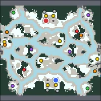 Ironreach — 124×124 Winter battlefield with 4 start locations